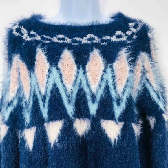 LC Lauren Conrad Womens Pullover Sweater Blue M - Picture 4 of 8